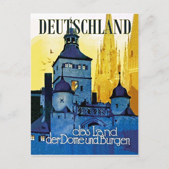 Deutschland, Land der Schlösser, Reisen nach Jahrg Postkarte (Vorderseite)
