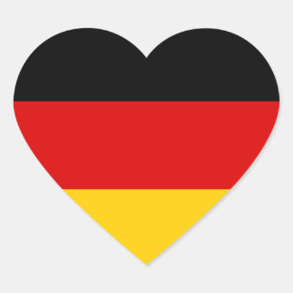 Deutschland - Landesflagge Herz-Aufkleber