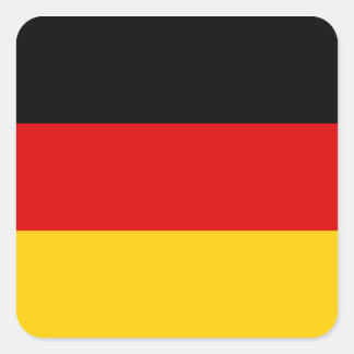 Deutschland - Landesflagge Quadratischer Aufkleber