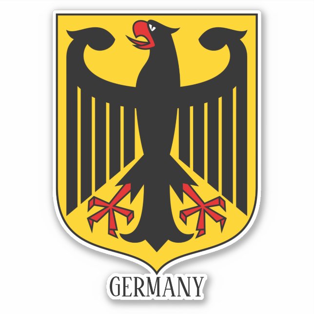 Deutschland Landeswappen Patriotisch Aufkleber (Vorderseite)