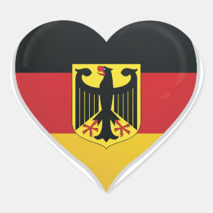 Deutschland Liebe Flaggenstempelaufkleber Herz-Aufkleber