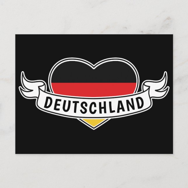 Deutschland Liebe Zollpostkarte Postkarte (Vorderseite)