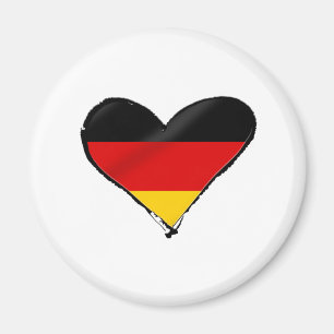 Deutschland-Liebeherz - mein großes deutsches Her Magnet