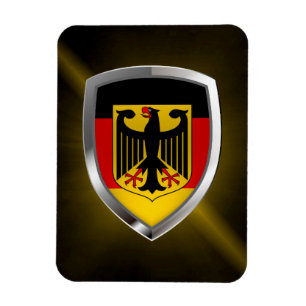 Deutschland Metallisches Emblem Magnet