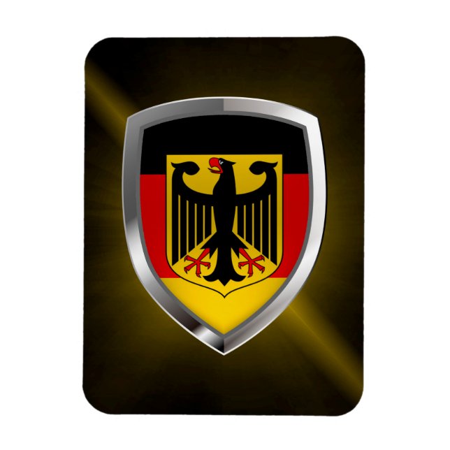 Deutschland Metallisches Emblem Magnet (Vertikal)