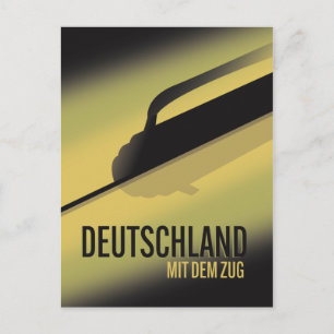 Deutschland mit dem Zug Postkarte