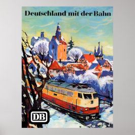 Deutschland mit der Bahn Plakat