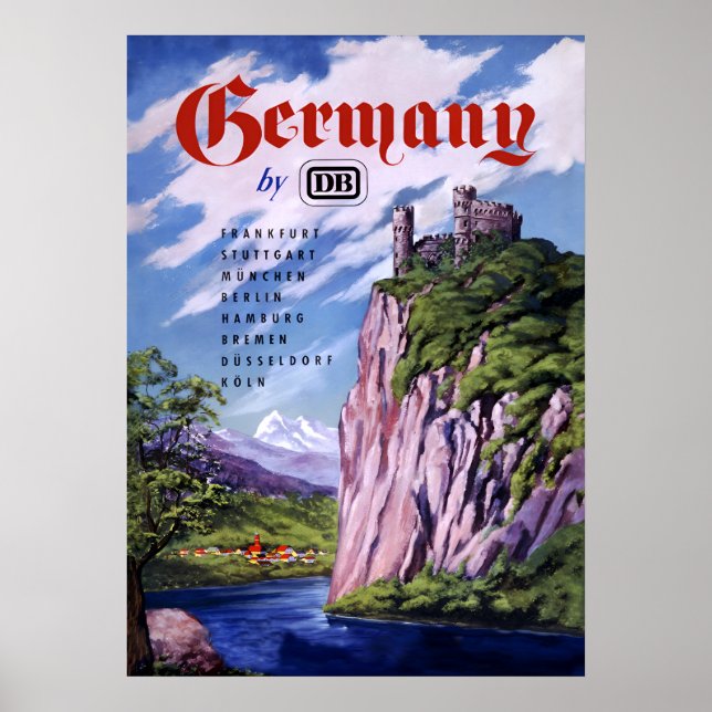 Deutschland mit der Bahn Poster (Vorne)