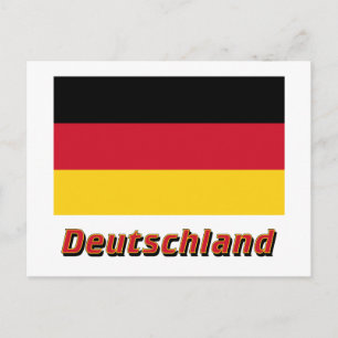 Deutschland mit Namen Postkarte