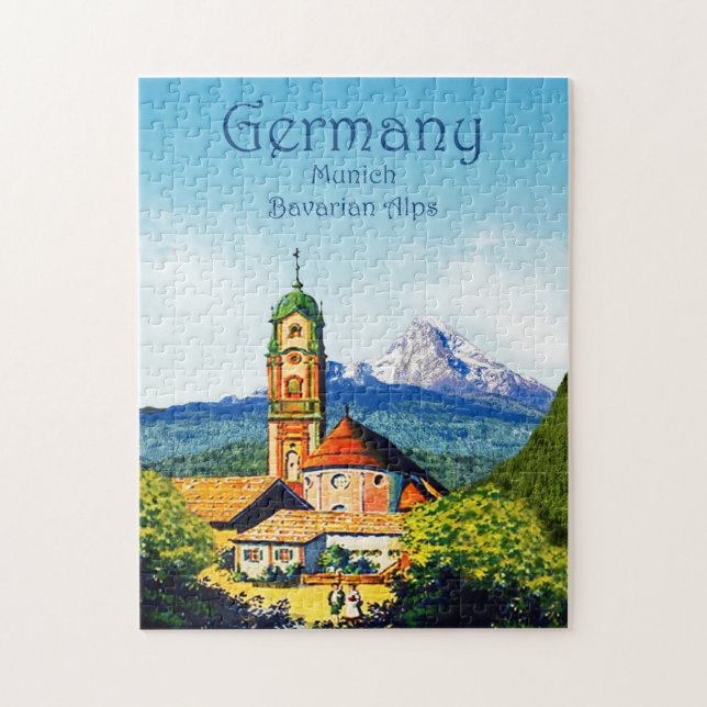 Deutschland München Bayerische Alpen Reisen Jigsaw (Vertikal)