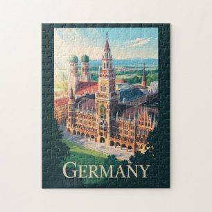 Deutschland München Illustration Reise Kunst Vinta
