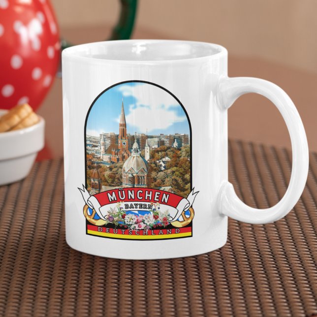 Deutschland München Vintage souvenir Kaffeetasse (München: Charme, Kultur und Herz in einer Tasse.)