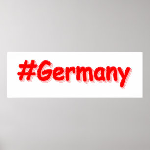 "#Deutschland" Niedliches Design. Jetzt kaufen Poster