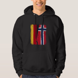 Deutschland Norwegen Halbfahne Deutsche Norwegisch Hoodie