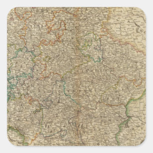 Deutschland, Österreich, Böhmen Quadratischer Aufkleber