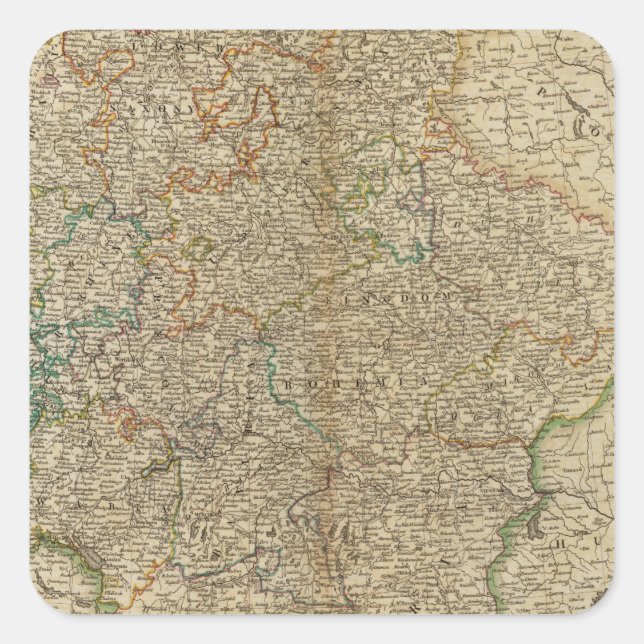 Deutschland, Österreich, Quadratischer Aufkleber (Vorderseite)