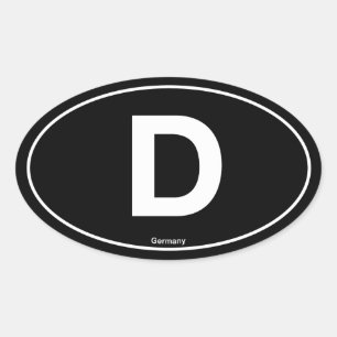 Deutschland Oval Ovaler Aufkleber