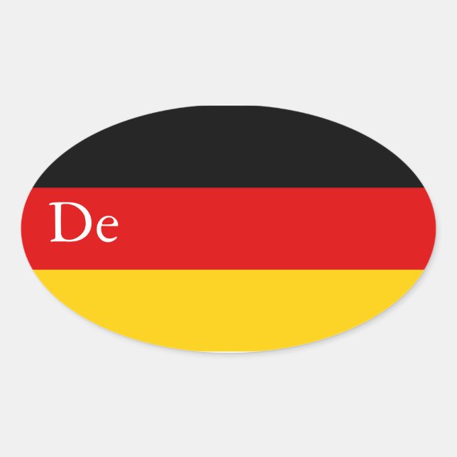 DEUTSCHLAND OVALER AUFKLEBER (Vorderseite)