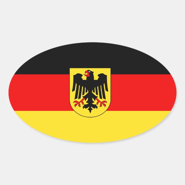 DEUTSCHLAND OVALER AUFKLEBER (Vorderseite)