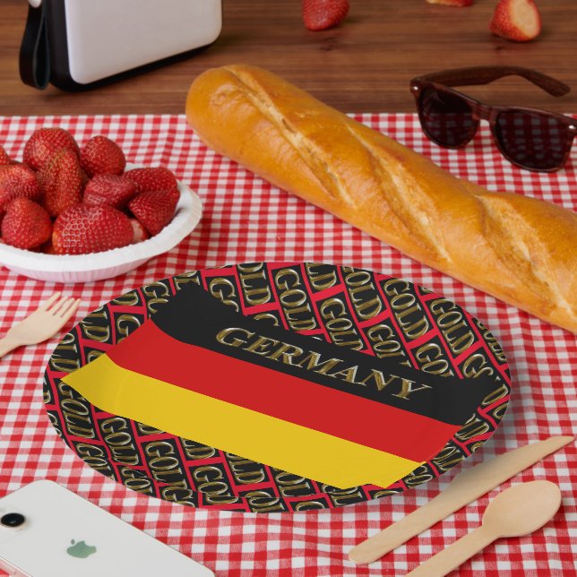 DEUTSCHLAND PAPPTELLER (Picknick)