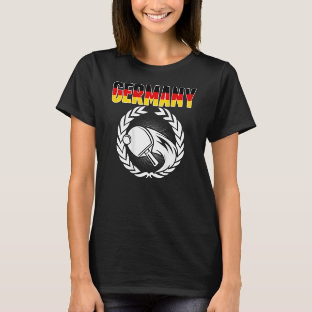 Deutschland Ping Pong Stolz Deutscher Tischtennish T-Shirt (Vorderseite)