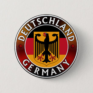 Deutschland Plaque, Deutsche Flagge und Adler Button