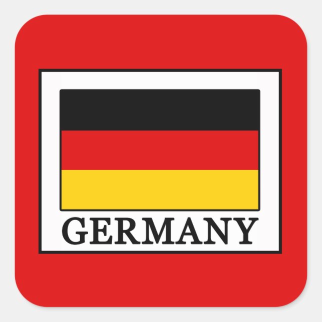 Deutschland Quadratischer Aufkleber (Vorderseite)
