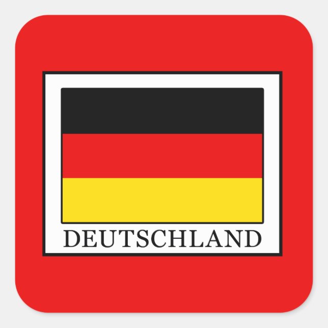Deutschland Quadratischer Aufkleber (Vorderseite)