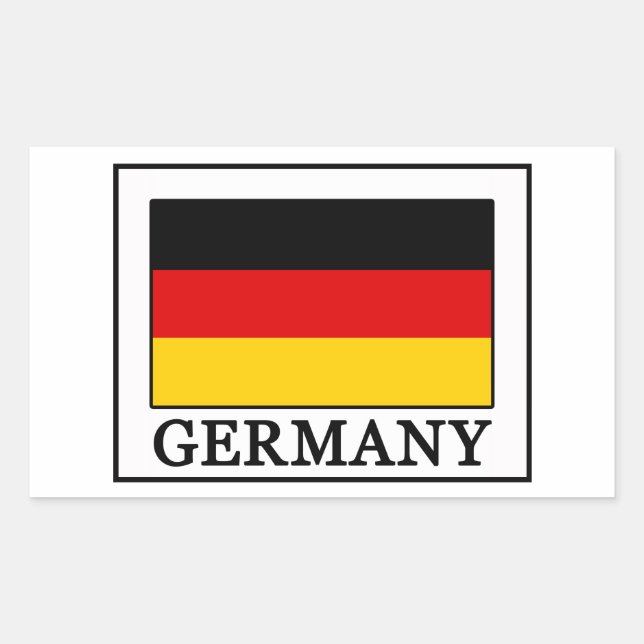 Deutschland Rechteckiger Aufkleber (Vorderseite)