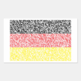 Deutschland Rechteckiger Aufkleber