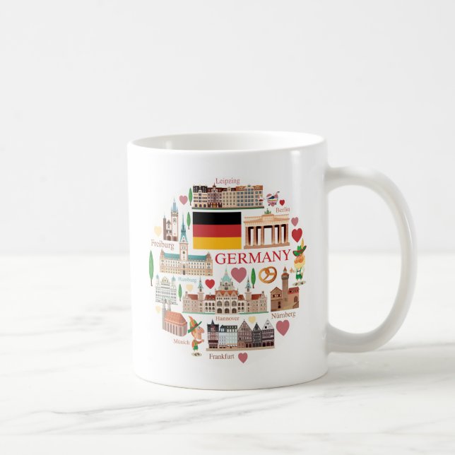 Deutschland-Reise-Ikonen Kaffeetasse (Rechts)