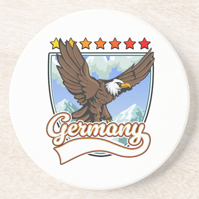 Deutschland Reise-Patch Getränkeuntersetzer (Vorne)