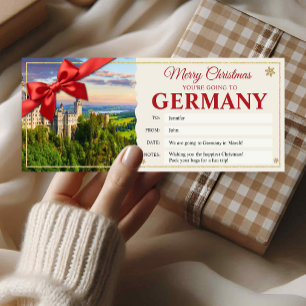 Deutschland Reise Weihnachtsgeschenk Ticket Karte