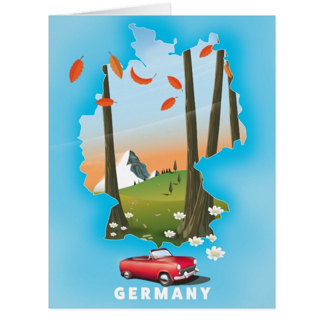 Deutschland Reiseplakat. (Vorderseite)