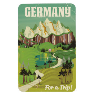 Deutschland-Reiseplakat im Vintage-Stil Magnet