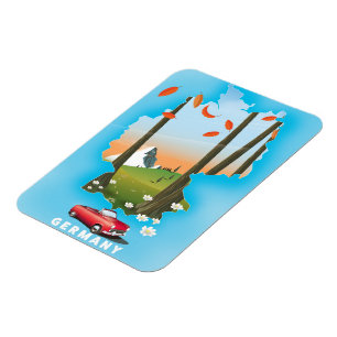 Deutschland Reiseplakat. Magnet