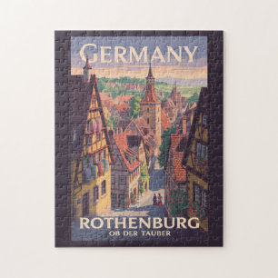 Deutschland Rothenburg ob der Tauber Illustration 