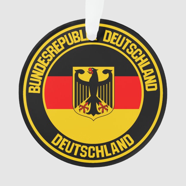 Deutschland Runde Emblem Ornament (Vorderseite)