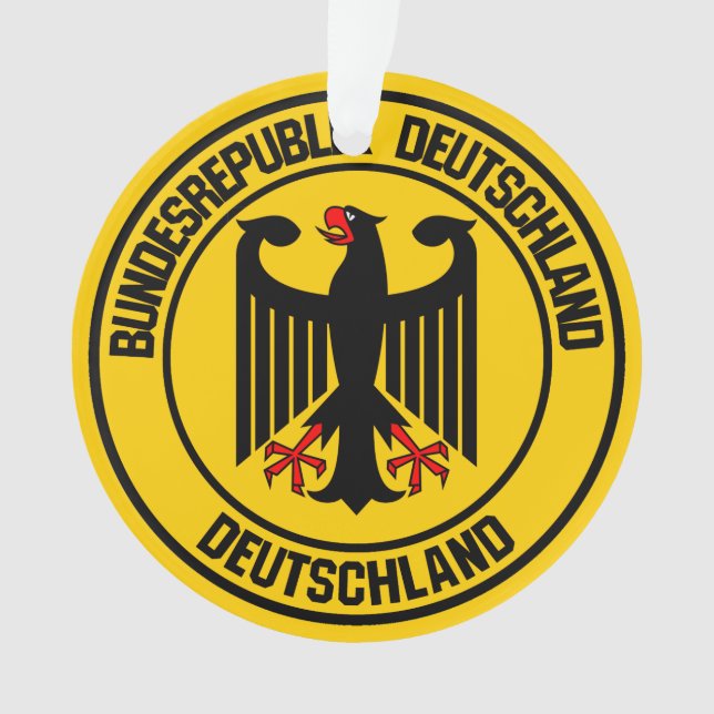 Deutschland Runde Emblem Ornament (Vorderseite)
