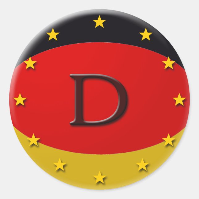 Deutschland Runder Aufkleber (Vorderseite)