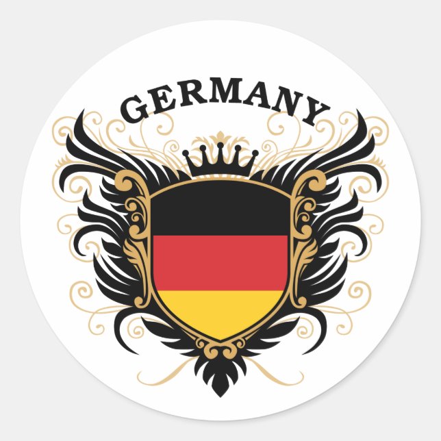Deutschland Runder Aufkleber (Vorderseite)