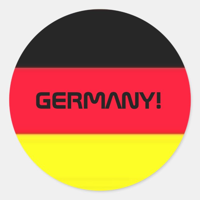 DEUTSCHLAND! RUNDER AUFKLEBER (Vorderseite)