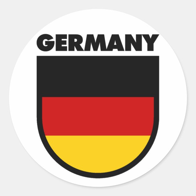 Deutschland Runder Aufkleber (Vorderseite)
