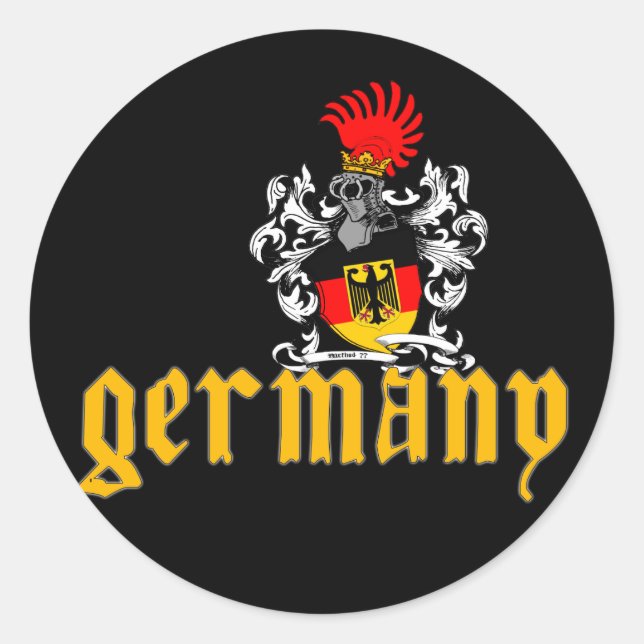 Deutschland Schildkleber Runder Aufkleber (Vorderseite)