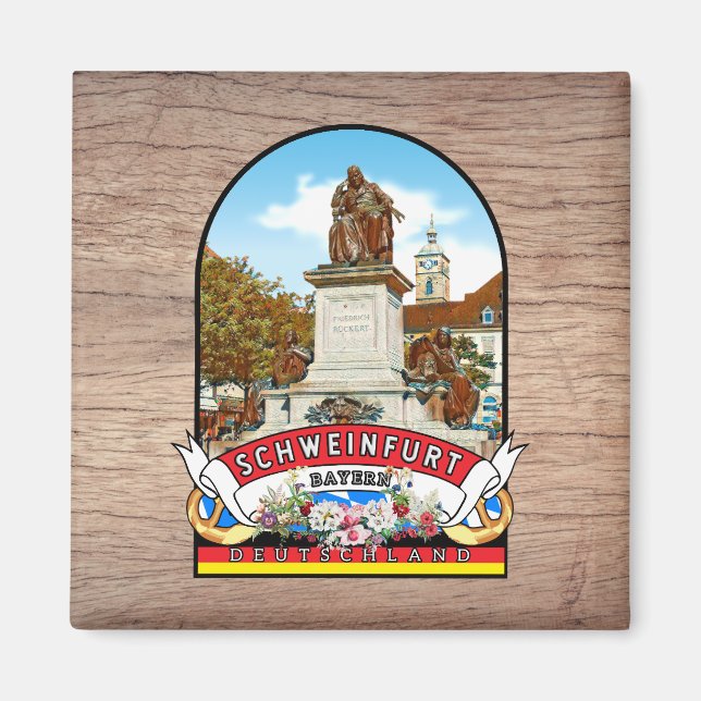 Deutschland Schweinfurt Vintage souvenir Magnet (Vorne)