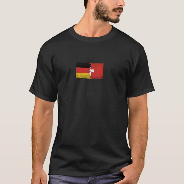 Deutschland Schweiz Flaggen - Deutsche Schweiz T-Shirt (Vorderseite)