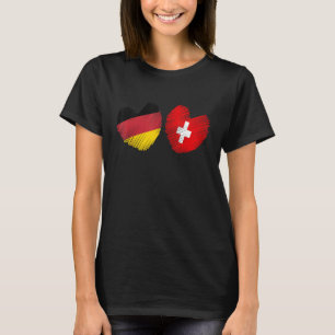 Deutschland Schweiz Herz Deutsche Flagge Schweizer T-Shirt