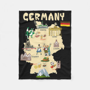 Deutschland Sehenswürdigkeit Karte,berühmte Sehens Fleecedecke