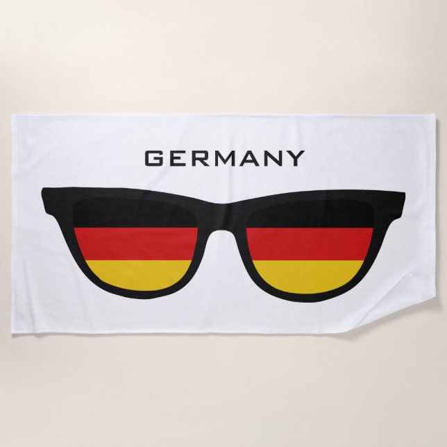 DEUTSCHLAND Shades benutzerdefinierte Text Strandt Strandtuch (Vorderseite)