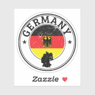 Deutschland Siegel Sticker Rundfahne für Laptop Bo